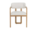 MADRONE DINING ARMCHAIR - RUSTIC OAK HEATHER IVORY TWEED