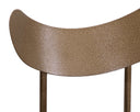 GIBBONS DINING CHAIR - ANTIQUE BRASS CHARCOAL BLACK LEATHER