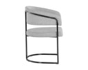 MARRIS DINING ARMCHAIR - GUNMETAL BELFAST HEATHER GREY