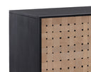 OMARI SIDEBOARD - LARGE SUEDE LIGHT TAN LEATHER
