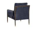 MAUTI ARMCHAIR - DISTRESSED BROWN CORTINA INK LEATHER