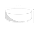 KALLA COFFEE TABLE - ROUND RUSTIC OAK