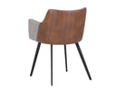 GRIFFIN DINING ARMCHAIR - NOVEMBER GREY BRAVO COGNAC