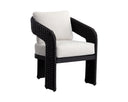 PYLOS DINING ARMCHAIR - BLACK LOUIS CREAM