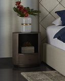 SIENA NIGHTSTAND - ROUND GUNMETAL