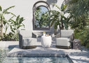 IOLITE END TABLE - WHITE