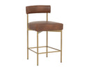 SENECA COUNTER STOOL - ANTIQUE BRASS BRAVO COGNAC