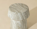 BRIE END TABLE - MARBLE LOOK SAND