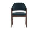MILTON DINING ARMCHAIR - SMOKE ACACIA MEG DUSTY TEAL