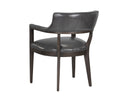 BRYLEA DINING ARMCHAIR - BROWN BRENTWOOD CHARCOAL LEATHER