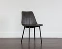 DREW DINING CHAIR - BLACK BRAVO PORTABELLA