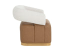 AGGIE SWIVEL LOUNGE CHAIR - MILLIKEN COGNAC RHEA LIGHT BARLEY