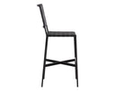OMARI BARSTOOL - BLACK LEATHER
