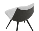 LIPA DINING CHAIR - BLACK BELFAST HEATHER GREY ROSEMARY