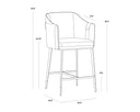 CARTER COUNTER STOOL - NAPA BLACK NAPA COGNAC