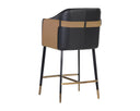 CARTER COUNTER STOOL - NAPA BLACK NAPA COGNAC