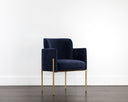 RICHIE DINING ARMCHAIR - ANTIQUE BRASS DANNY NAVY
