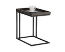 ARDEN C-SHAPED SIDE TABLE - BLACK CHARCOAL GREY