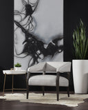 CARLYLE LOUNGE CHAIR - SALOON LIGHT GREY LEATHER