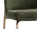 ZEKE DINING CHAIR - ANTIQUE BRASS BERGEN OLIVE