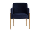 RICHIE DINING ARMCHAIR - ANTIQUE BRASS DANNY NAVY