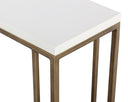 SAWYER END TABLE - ANTIQUE BRASS WHITE