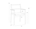 NAVA STACKABLE DINING ARMCHAIR - WHITE
