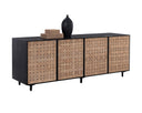 OMARI SIDEBOARD - LARGE SUEDE LIGHT TAN LEATHER