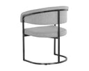 MARRIS DINING ARMCHAIR - GUNMETAL BELFAST HEATHER GREY