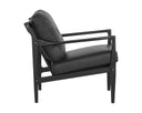 GILMORE LOUNGE CHAIR - BLACK BLACK LEATHER