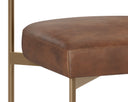 SENECA DINING CHAIR - ANTIQUE BRASS BRAVO COGNAC