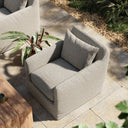 Aveline Outdoor Slipcover Swivel Chair - Faye Ash