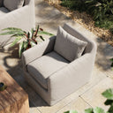 Aveline Outdoor Slipcover Swivel Chair - Stone Grey