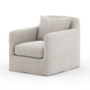 Aria Outdoor Slipcover Swivel Chair - Stone Grey