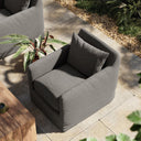 Aveline Outdoor Slipcover Swivel Chair - Charcoal