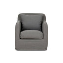 Aveline Outdoor Slipcover Swivel Chair - Charcoal