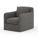 Aveline Outdoor Slipcover Swivel Chair - Charcoal