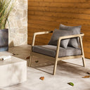 Aveline Outdoor Chair - Washed Brown - Charcoal