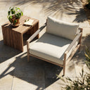 Verity Outdoor Chair Washed Brown - Natural Ivory
