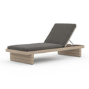 Leroy Outdoor Chaise - Washed Brown - Charcoal