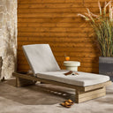 Leroy Outdoor Chaise - Washed Brown - Stone Grey