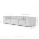 Verano Outdoor 3-Piece Sectional Sofa - Hayes Charcoal