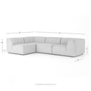 Aveline Outdoor 4-Piece Sectional - Hayes Charcoal