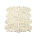 Luxe Lalo Lambskin Rug - 575X575 White Lambskin