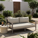 Luxe Sherwood Outdoor Sofa Weathered Grey - 63 Natural Ivory