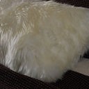 Elegant Lalo Lambskin Lumbar Pillow - Cream Cover Only