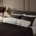 Elegant Lalo Lambskin Lumbar Pillow - Cream Cover Only