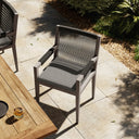 Veridian Outdoor Dining Armchair Weathered Grey - Charcoal