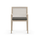 Chic Sherwood Outdoor Dining Armchair Washed Brown - Charcoal