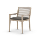 Chic Sherwood Outdoor Dining Armchair Washed Brown - Charcoal